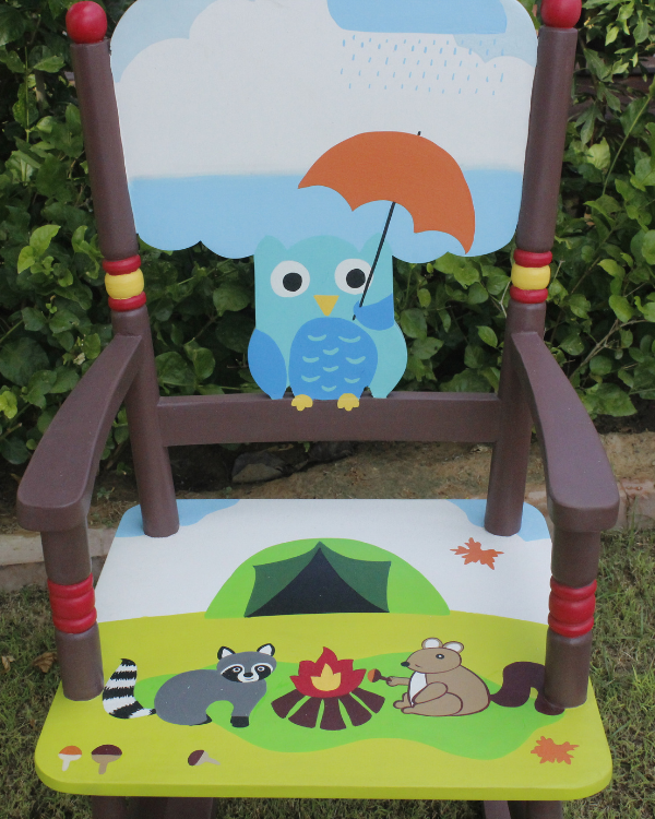 Cartoon Design Wooden Rocking Chair nazraana kids store