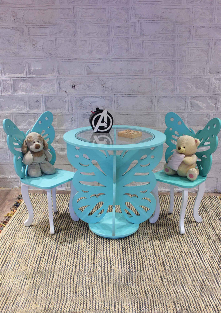 Butterfly-themed study table and chair set