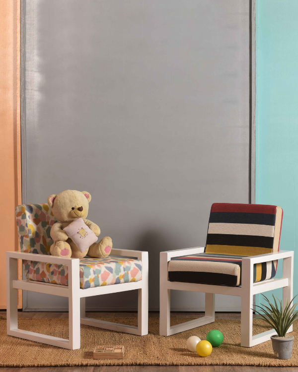 Handmade kids sofa chair in pink