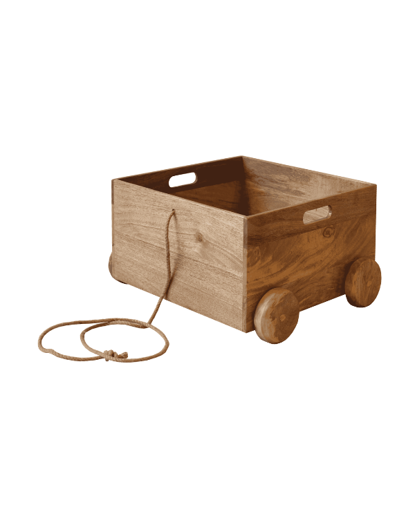 Wooden cart toy for year old, Eco Friendly Pull Along Toy, Wooden To