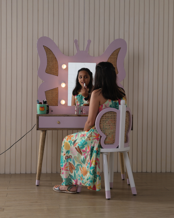 Dressing Table with Mirror and Lights for Kids nazraana kids store