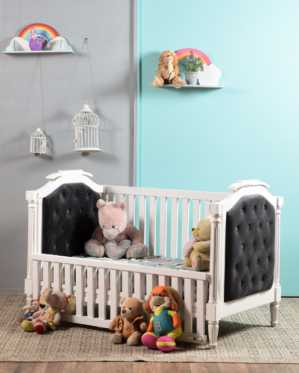 Premium wooden baby crib with mattress – safe & stylish