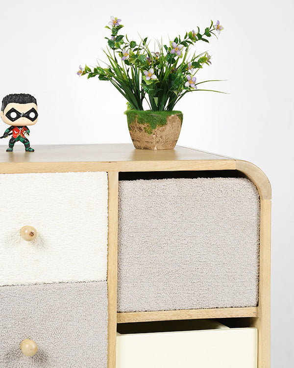 Child-friendly dresser with safe corners and soft design