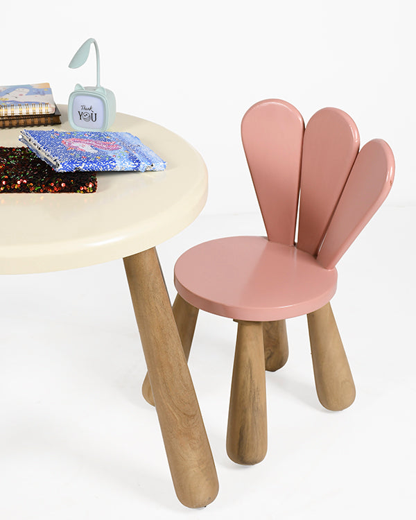 Kids playroom table set with floral design
