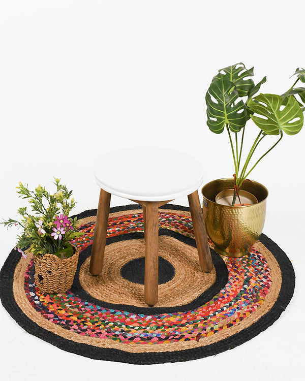 Handcrafted mango wood stool for home