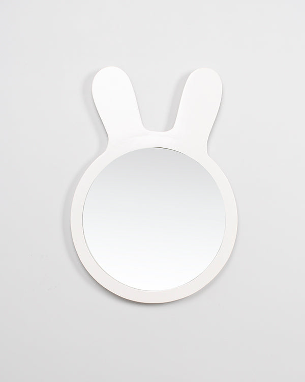 White animal-themed kids room mirror