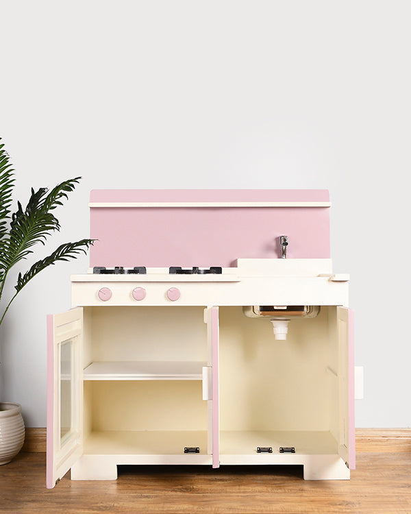 Wooden cooking playset for toddlers