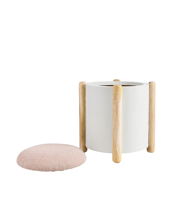 Contemporary storage stool for kids room