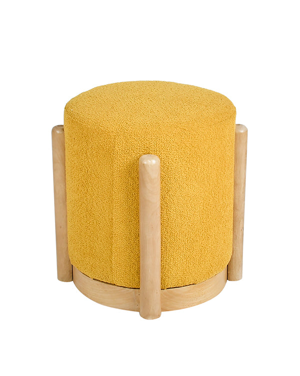 Cozy mustard yellow Brookley fabric stool