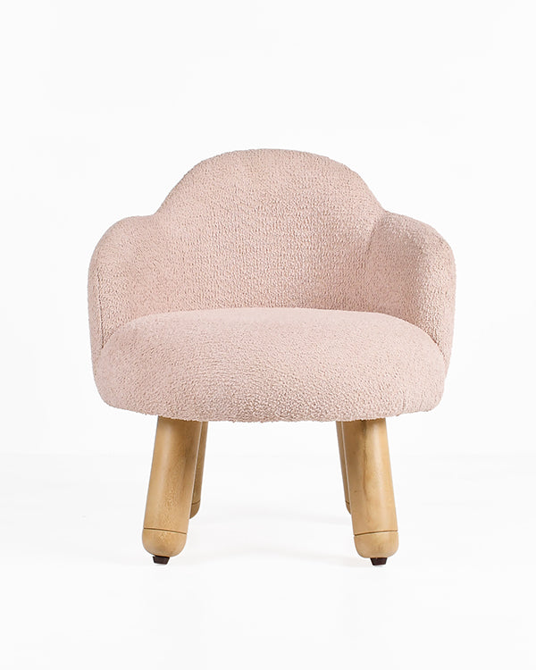 Modern pink lounge chair for kids