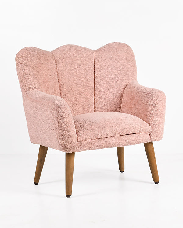Soft pink petal chair for kids