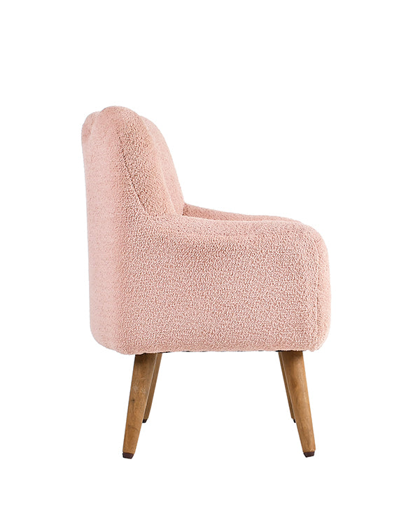 Modern kids lounge chair with wooden legs