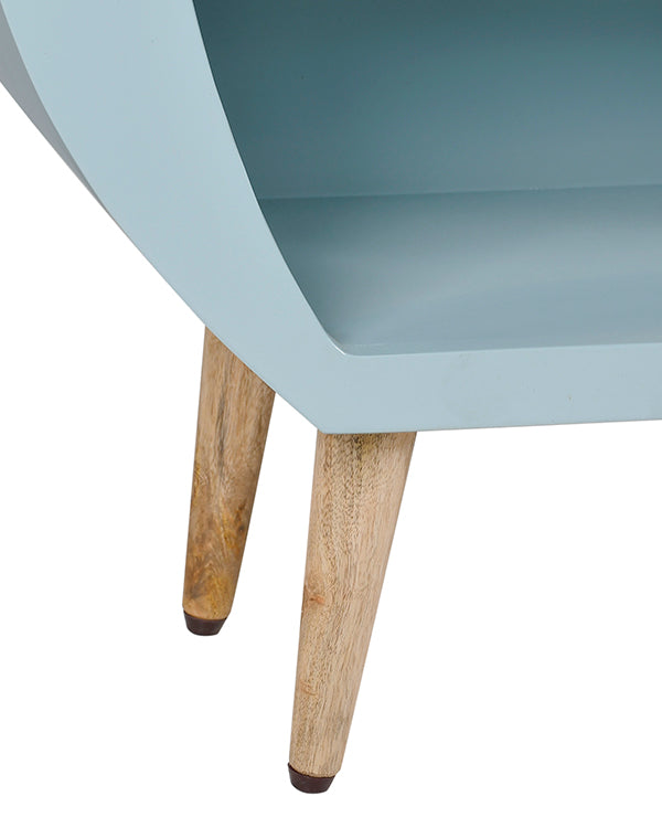 Nazraana bookshelf with open shelves and curved design