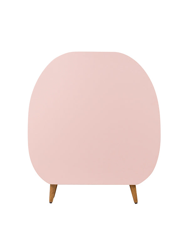 Pink bookshelf for girls' playroom