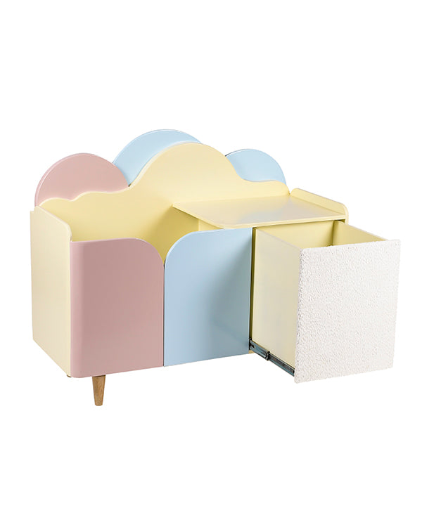 Mango wood storage for nursery and playroom