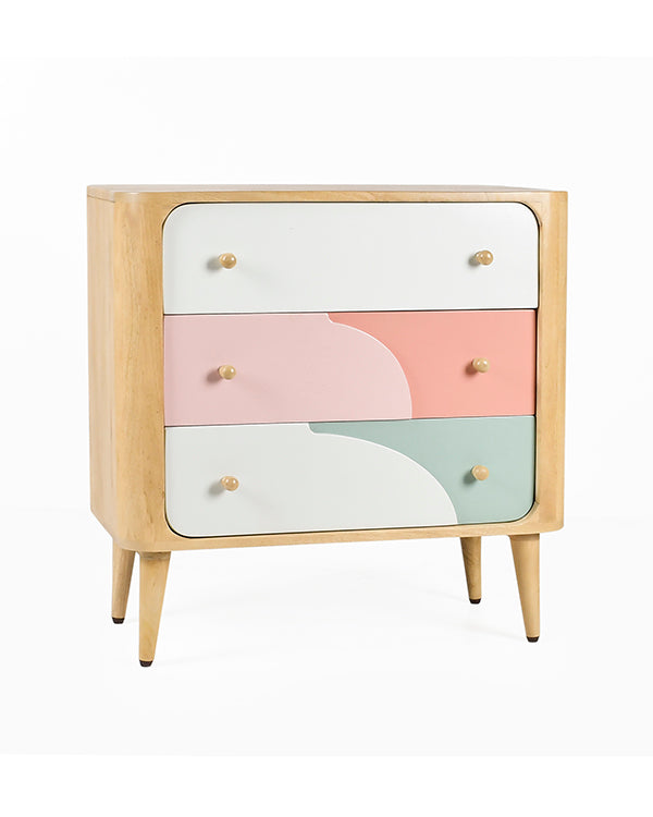 Wooden chest for baby clothes and toys