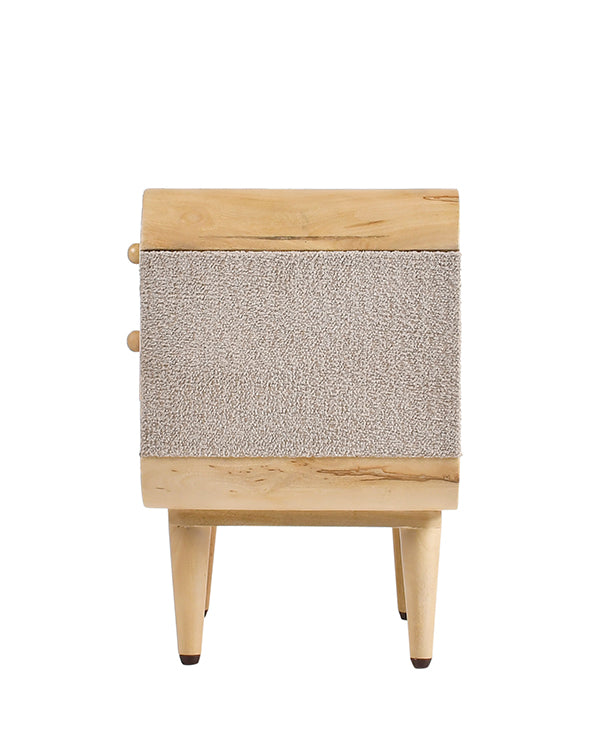 Compact mango wood kids nightstand