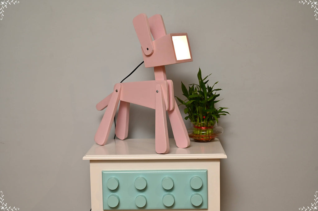 Dog-inspired  lamp in blue color option