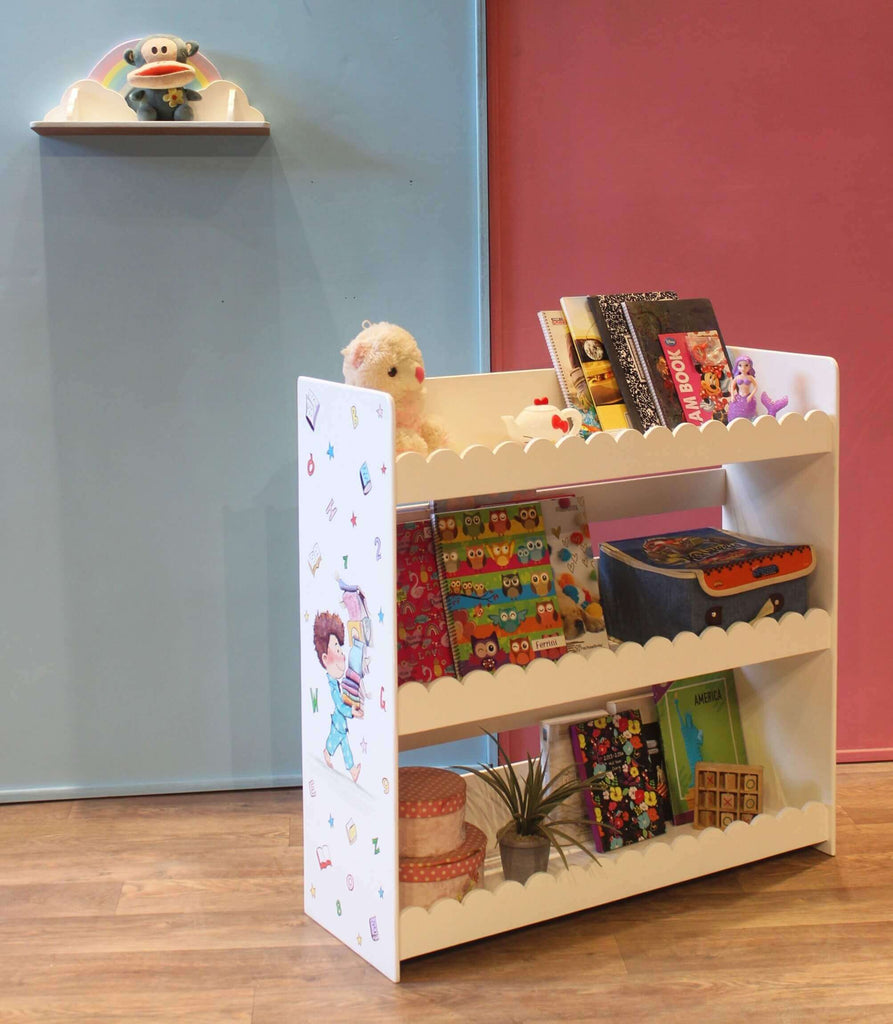 Ample storage space for decor, toys, and books
