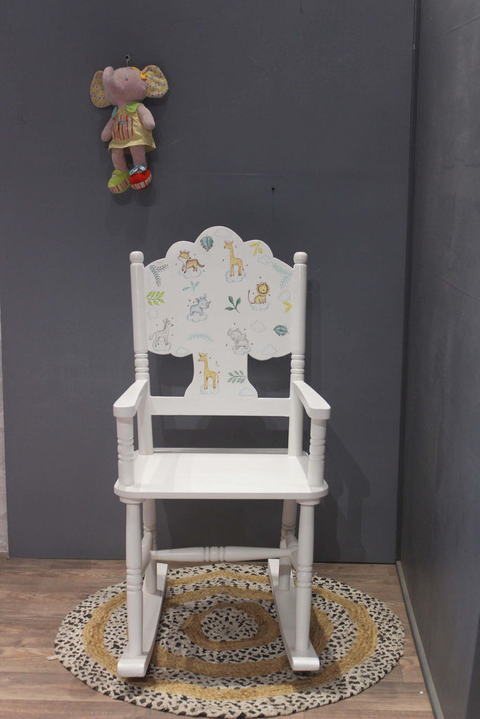 Cute animal painted rocking chair for kids