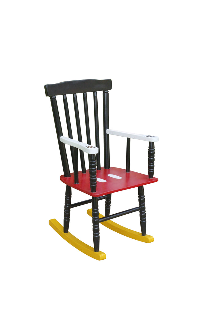 Mickey Mouse inspired wooden rocking chair for kids
