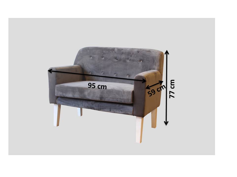 Contemporary design velvet sofa set